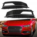 G-plus Fog Light Lamp Chrome Cover Bezel Compatible With Audi A4 S-line S4 2013-2015 Only Fit For Bumpers Not Standard Pair