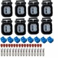 8pcs 60131 Fuel Injector Connector Kit For Ev6 Uscar Style Injectors Universal Fit Multi Port Injection Harness Repair Set 