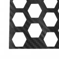 X Autohaux 4pcs Car Rear Tail Light Lamp Stickers Honeycomb Type Decal Carbon Fiber Style Black 48 30cm