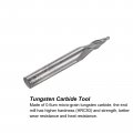 Uxcell Tapered Ball Nose End Mill Uncoated Solid Carbide 2 Flute Spiral Milling Cutter 0 75mm Radius 1 5mm Diameter 6mm Shank