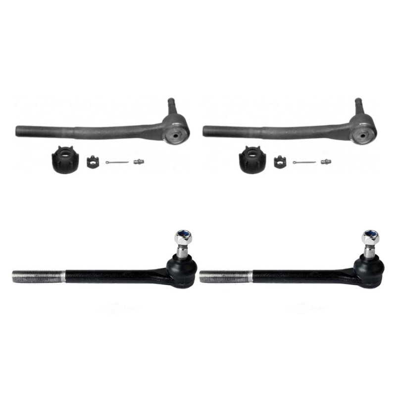 A-partrix 4pcs Front Inner Outer Steering Rod End Tie Track Replacing Rods Fits Oldsmobile Custom Cruiser 1991-1992 Pontiac