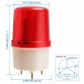 Baomain Revolving Warning Light With Buzzer 3w Lte-5106j Led Red Indicator Rotating Signal Lamp Ip55 Red Dc12v