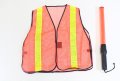 Toolusa Briteguard Red Led Safety Baton And Orange Mesh Vest Set Kit-sw2-s 