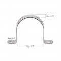 Uxcell 63mm 2 5 Rigid Pipe Strap Holes Tube Straps 304 Stainless Steel Tension Clamp 2pcs