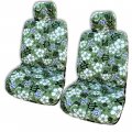 Winnie Fashion Made In Hawaii Green Aloha Honu Lucky Turtle Separate Headrest Hawaiian Car Seat Cover Set Of 2 