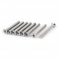 M6x50mm 316 Stainless Steel Countersunk Phillips Machine Screws Fasteners 8 Pcs