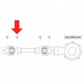 Caltric Rear Drive Shaft Yoke Propeller With U-joint Compatible Yamaha 4s1-46108-01-00 4s1-46108-00-00