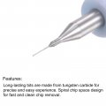 Uxcell Micro Pcb Drill Bit Set 1 8 Shank 0 2mm Solid Tungsten Carbide Cnc Engraving Print Circuit Board Bits Rotary Tool 10pcs