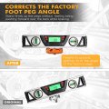 Nicecnc Orange Horizontal Angle Flat Footpegs Rally Style Wide Compatible With Ktm 390 Adventure 2020 2021 2022 2023 6061