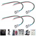 4 Sets Common Anode Round Leds 10mm Prea Wired 2a Color Lights Waterproof Indicator Light 3-6v Red And Green