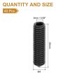 40pcs Set Screws M4x20mm Carbon Steel Cone Point Hex Socket Grub For Machinery Home Repairs And Fixtures Black