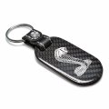 Ipick Image Made For Ford Mustang Cobra 100 Real Black Carbon Fiber Tag Style Key Chain