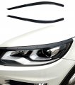 Hdirect 2pcs Auto Headlight Eyebrow Cover Trim Car Decoration Eyelids Compatible With Volkswagen Vw Tiguan Mk1 2011-2016 Carbon