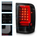 Amerilite For 1993-1997 Ford Ranger Smoke Black C-type Led Tube Replacement Taillights Set Passenger And Driver Side
