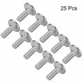 Uxcell Carriage Bolts Neck Bolt Round Head Square 304 Stainless Steel M6x16mm 25pcs