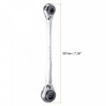 Uxcell 4 In 1 Reversible Ratcheting Wrench 8-10-12-14mm 12 Point Double Box End 72 Teeth Metric Cr-v