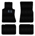 Carpet Front Rear Floor Mats Black For Mercedes-benz 380sec Coupe 1983 1982 Includes Heel Pad 
