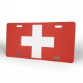 Swiss Flag License Plate 6 X 12 Inch Novelty Car Front Decorative Signs