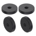 4pcs Flat Knurled Nut 1 4 -20 X 0 26 Thumbs Lock Adjusting Nuts Aluminum Alloy Female Wheel Nut Blac Flat Knurled Nut 1 4 -20 X 