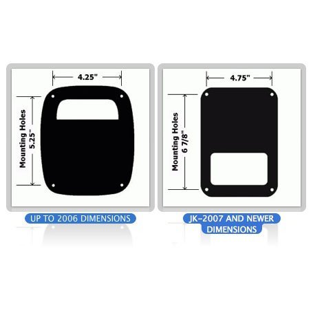 Jeeptails Tribal Turtle Tortuga For Jeep Jk Wrangler 2007-2018 Tail Lamp Light Covers Black Set Of 2