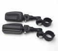 Hongk- Black Chrome Highway Airflow Foot Rest Pegs With 1 2 5 Inch Mounting Bracket Compatible Gl1800 Gl1500 Gl1100 Gl1200