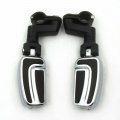 Hongk- Black Chrome Highway Airflow Foot Rest Pegs With 1 2 5 Inch Mounting Bracket Compatible Gl1800 Gl1500 Gl1100 Gl1200