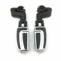 Hongk- Black Chrome Highway Airflow Foot Rest Pegs With 1 2 5 Inch Mounting Bracket Compatible Gl1800 Gl1500 Gl1100 Gl1200