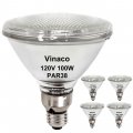 Vinaco Par38 Flood Llight Bulbs 4 Pack High Output Halogen Light 100w 120v Dimmable Cri100 Warm White 2800k Bulb With E26 Base