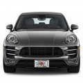Fastasticdeals Metal Insert License Plate Frame Staring Tiger Eyes Weatherproof Car Accessories Black 4 Holes Solid