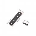 Uxcell Flat Straight Brace Repair Plate 78 X 20 3mm Iron Fixing Mending Bracket Connector Black For Furniture Shelf Cabinet 4