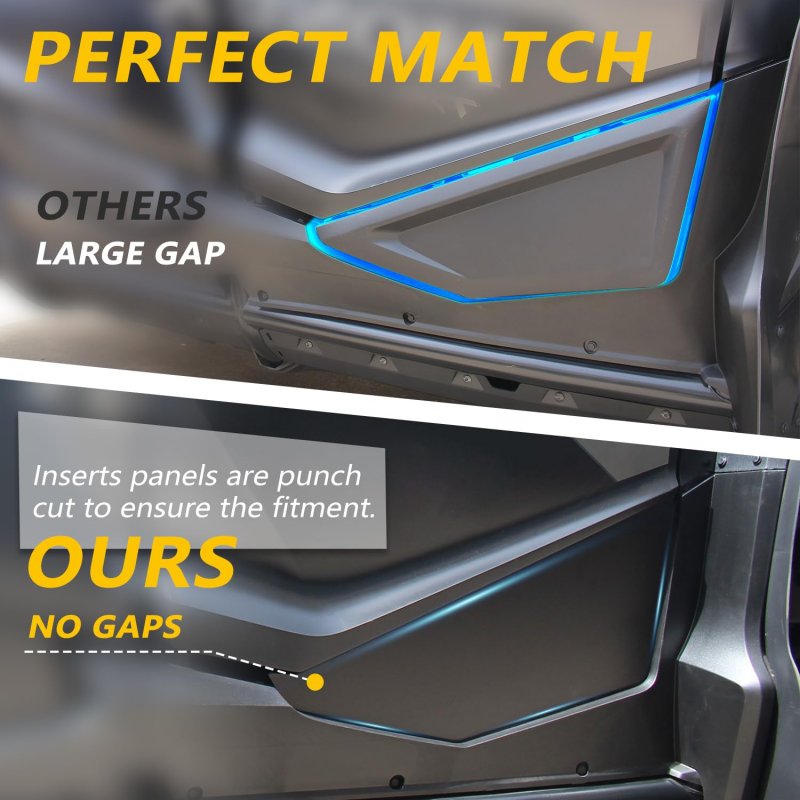 Cpowace Aluminum Lower Door Insert Panels Utv Half Inserts For Honda Talon 1000x 1000r 1000-4 2019 2020 2021 2022 Accessories