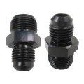 6an Male Flare To 5 8-18 And 11 16-18 Thread Inverted Straight Hose Aluminum Adapter Connector For Gm Pumps Rack Black