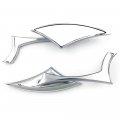 Nghtmre Chrome Motorcycle Spear Blade Mini Side Mirrors For Ultra Glide Electraglide Low Rider V-rod Superglide