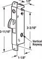 Prime-line E 2012 3-11 16 In Steel Mortise Lock Vertical Keyway Square Faceplate Single Pack