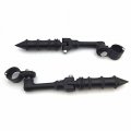 Xkh Group Motorcycle Black Peg Mounting Kit With Bamboo Style Foot For Bike Equipped 1 Inch 25mm Front Engine Guard Frame Tube