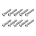 10pcs 6-32 X 1 Torx Security Machine Screws 304 Stainless Steel Button Head Bolt Tamper Resistant For Anti-theft Proof Silver 