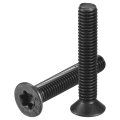 M6-1 X 35mm Flat Torx Head Machine Screws 30pcs 10 9 Grade Carbon Steel Countersunk Anti Theft Black Oxide Finish Full Thread 