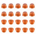 Nylon Insert Hex Lock Nuts 20pcs M2 5 X 0 45mm Aluminum Alloy Self-locking Anodizing Flange Nut For Fasteners Orange 