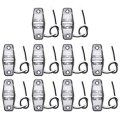 10 Pack Amber Led Side Marker Trailer Lights Clear Lens Waterproof Clearance Cab Roof Running Universal Mount For Freightliner 