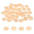 40pcs Screw Cap Covers 12mm Waterproof Plastic Decorative Caps For Phillips Cam Lock Nuts Self-tapping Screws Khaki 
