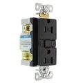 Eaton Gfci Self-test 15a -125v Tamper Resistant Duplex Receptacle With Standard Size Wallplate Black 