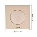Uxcell Doorbell Push Button Switch Wall Mounted Reset Square Gold Tone Ac 250v 16a Acrylic Panel 86mmx86mm