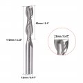 Uxcell 12mm Cutting Hss-al Spiral Drill Bit Straight End Mill Cutter 2 Flute With Shank