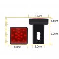 Universal Led Car Taillight Red Stop Brake Light Running Lamp For Trailer Truck Towing Pickup With Hitch Receiver Cover 12led