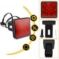 Universal Led Car Taillight Red Stop Brake Light Running Lamp For Trailer Truck Towing Pickup With Hitch Receiver Cover 12led