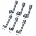 Diesel Injector Line Socket Wrench Set 6 Piece 1 2 In Drive 12 Point Slotted Sockets 12mm 14mm 16mm 17mm 18mm 19mm For Fuel