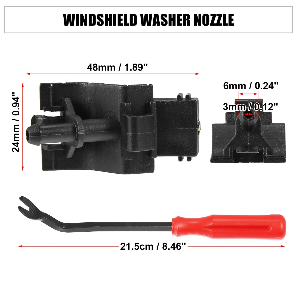 9pcs Front Windshield Wiper Washer Nozzle Spray Jet Kit 85381-12300 For Toyota Corolla Altis E140 2007-2013 Camry Xv40