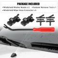 9pcs Front Windshield Wiper Washer Nozzle Spray Jet Kit 85381-12300 For Toyota Corolla Altis E140 2007-2013 Camry Xv40
