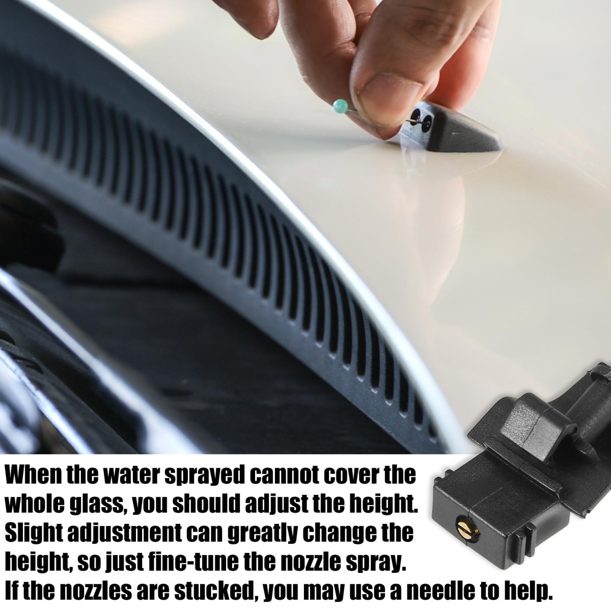 9pcs Front Windshield Wiper Washer Nozzle Spray Jet Kit 85381-12300 For Toyota Corolla Altis E140 2007-2013 Camry Xv40