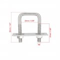 Uxcell Square U-bolts 1 25mm Inner Width 50mm Length M6 304 Stainless Steel U Bolt With Nuts Frame For Boat Trailer
